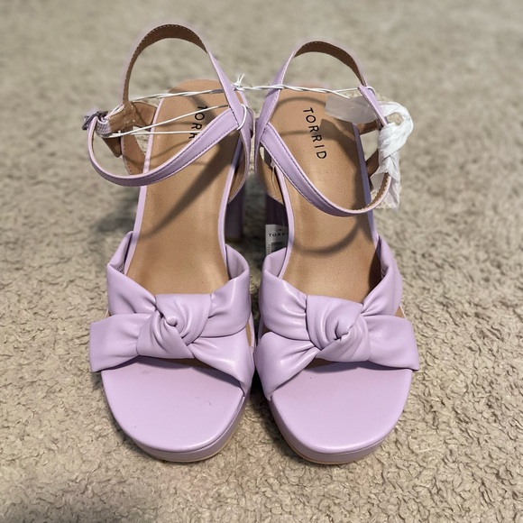 Torrid Purple Platform Sandals with Bow Detail - Picture 2 of 9